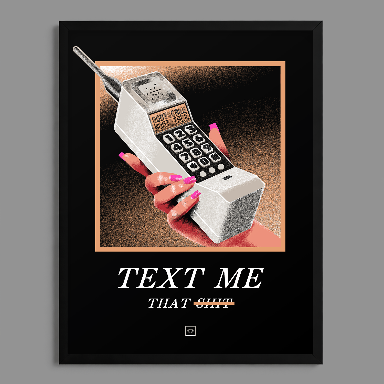 Text Chomp Text Me That Illustration Poster Print – Chomp