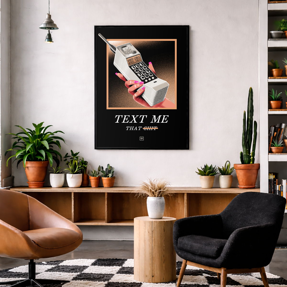 Text Chomp Text Me That Illustration Poster Print – Chomp