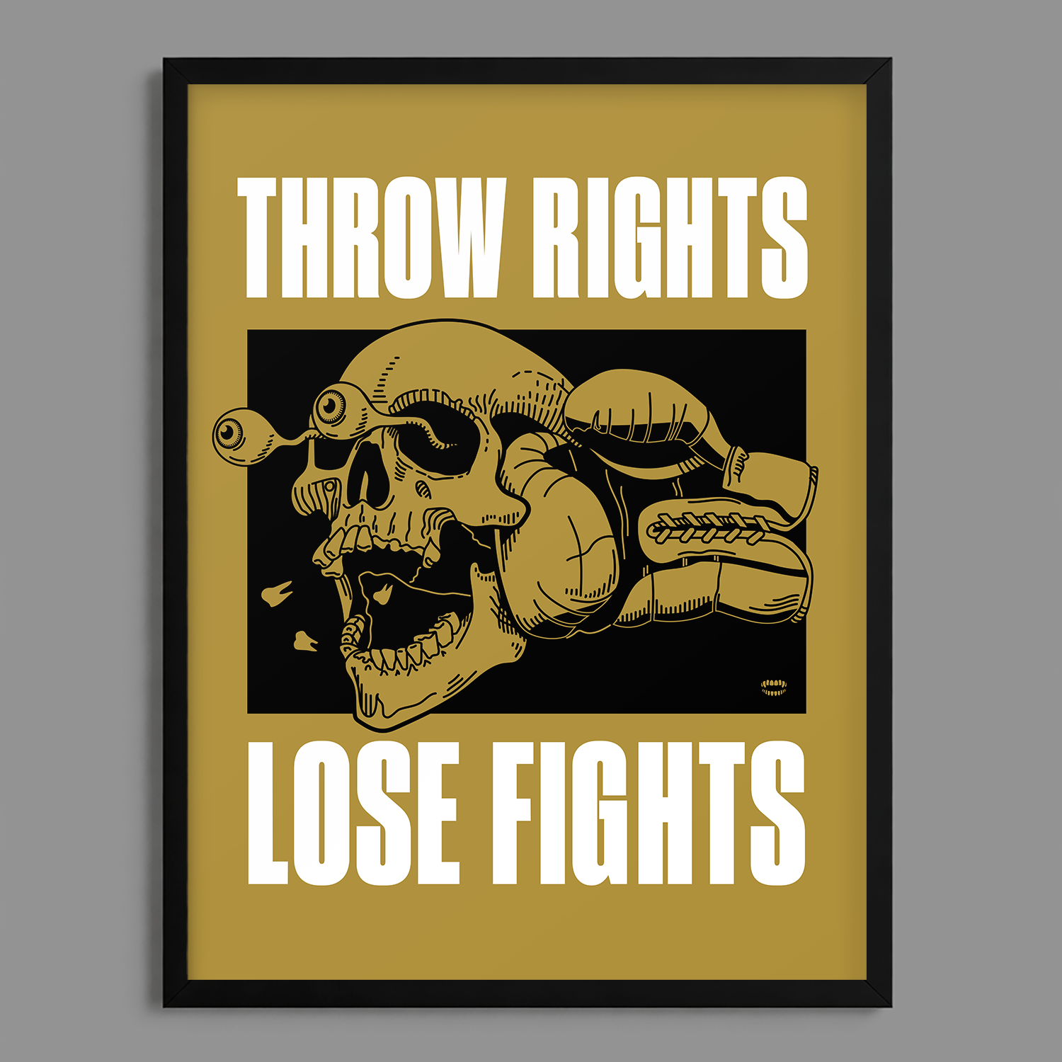 Boxing Skeleton Illustration Poster Print – Chomp