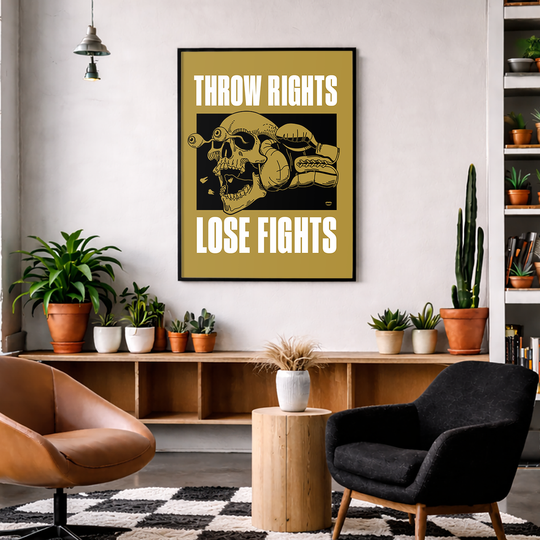 Boxing Skeleton Illustration Poster Print – Chomp