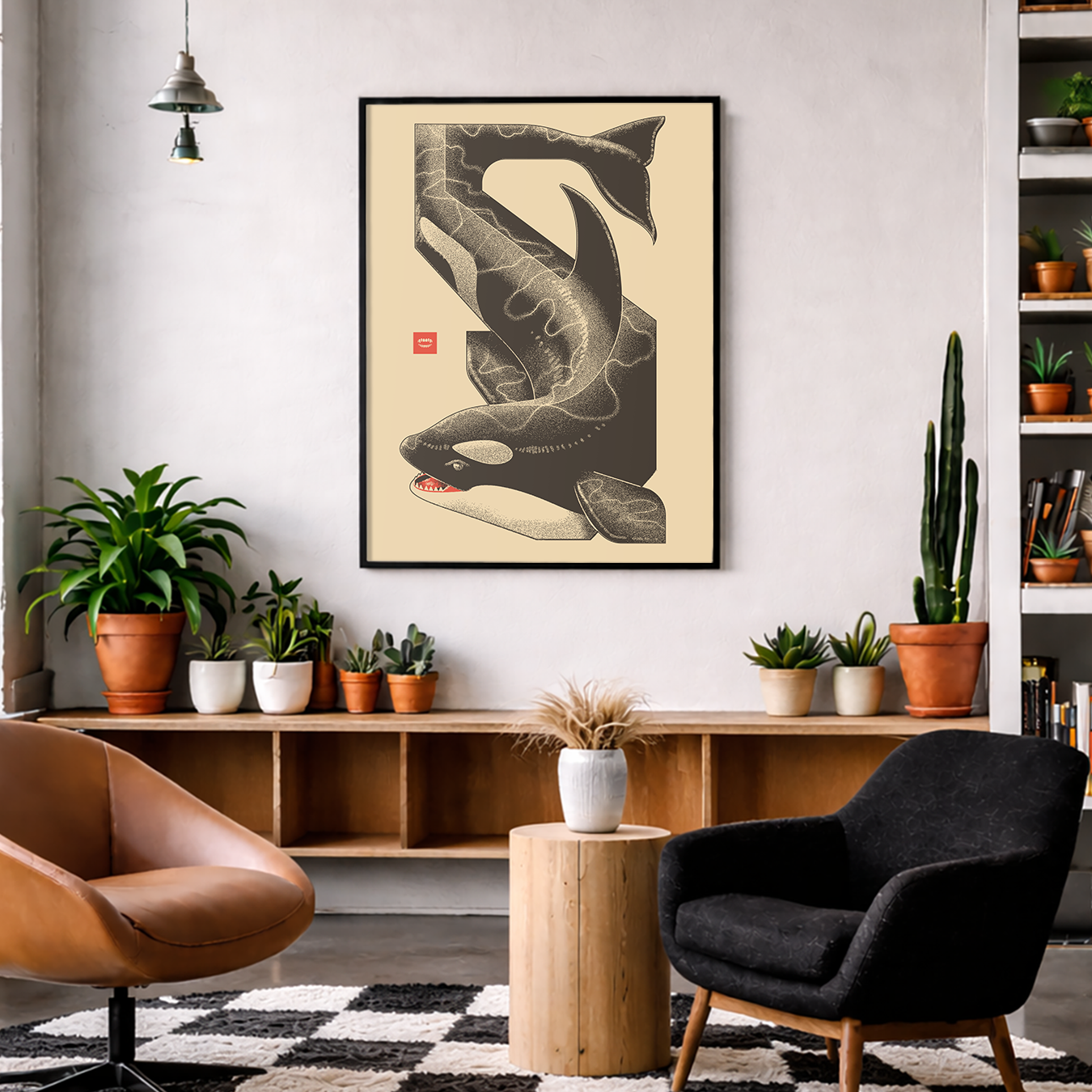 Killer Whale Tessellation Print