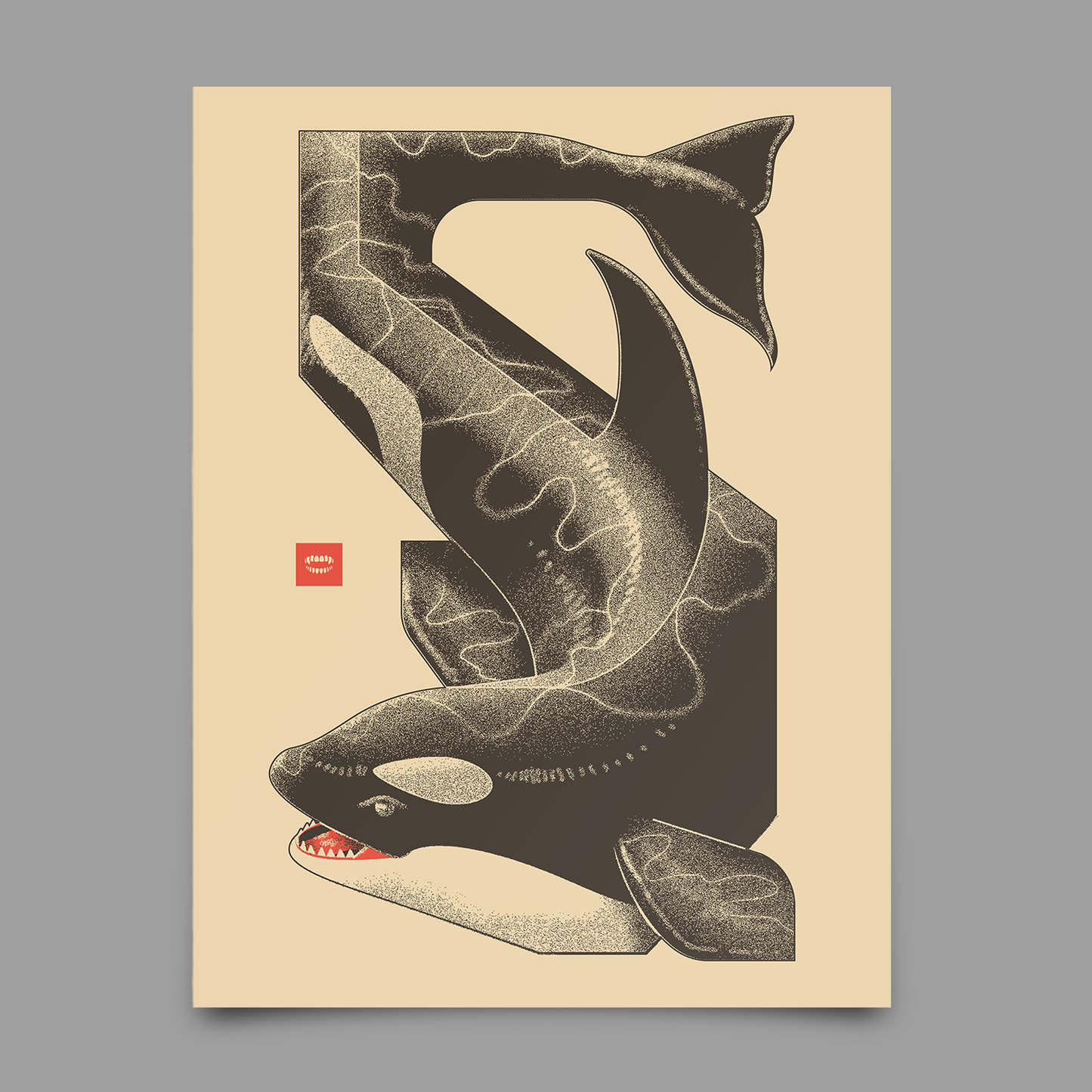 Killer Whale Tessellation Print
