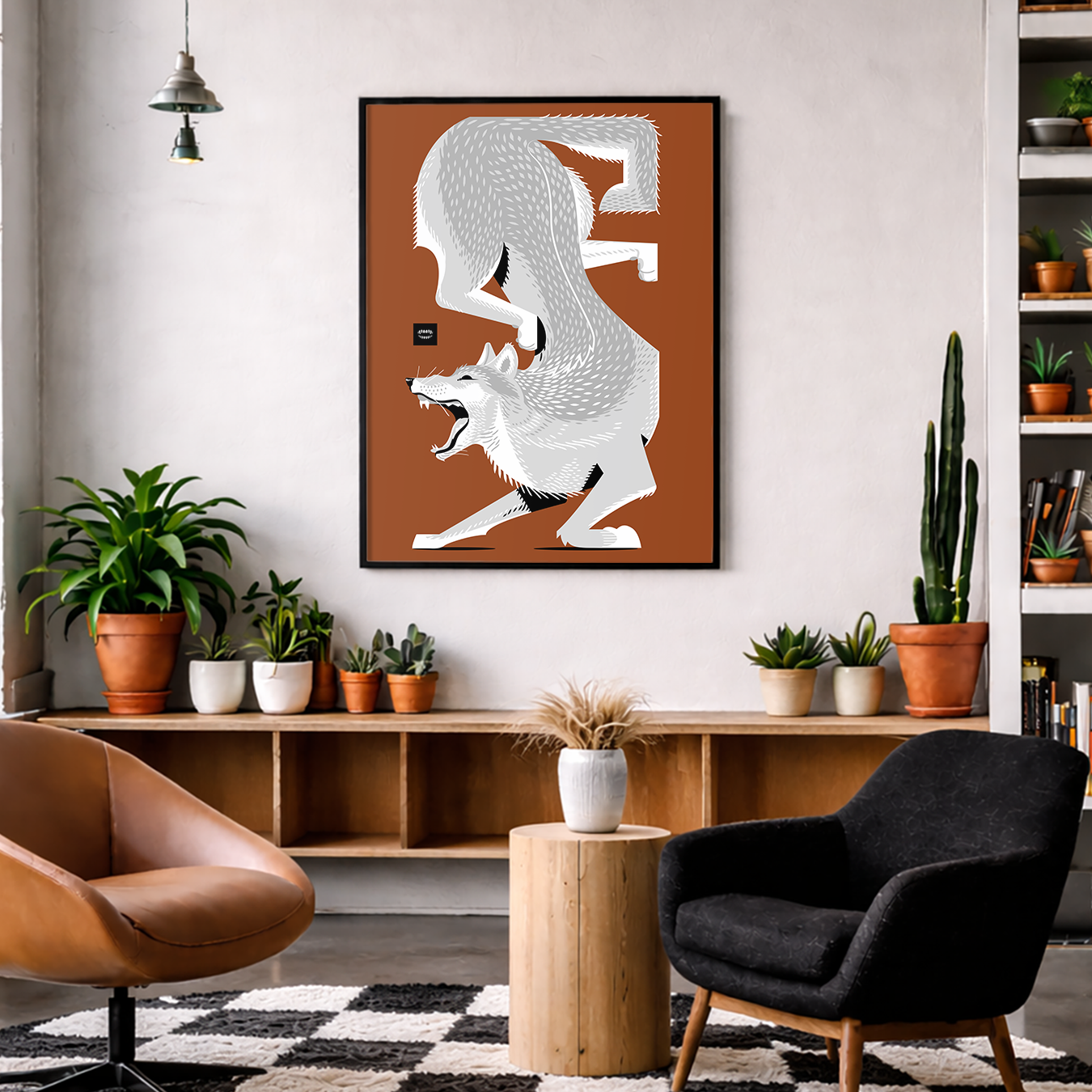 Wolf Tessellation Print