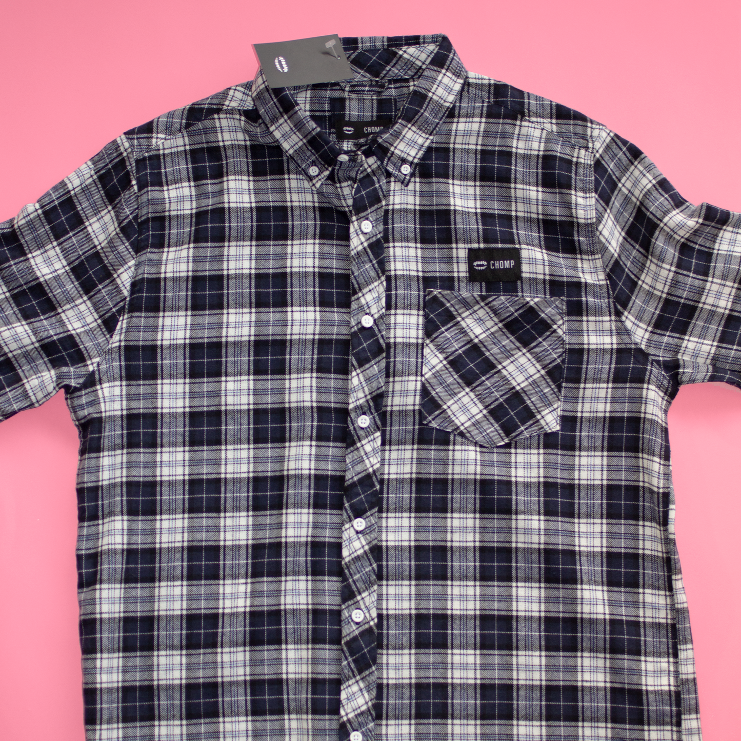 Navy Collared Flannel