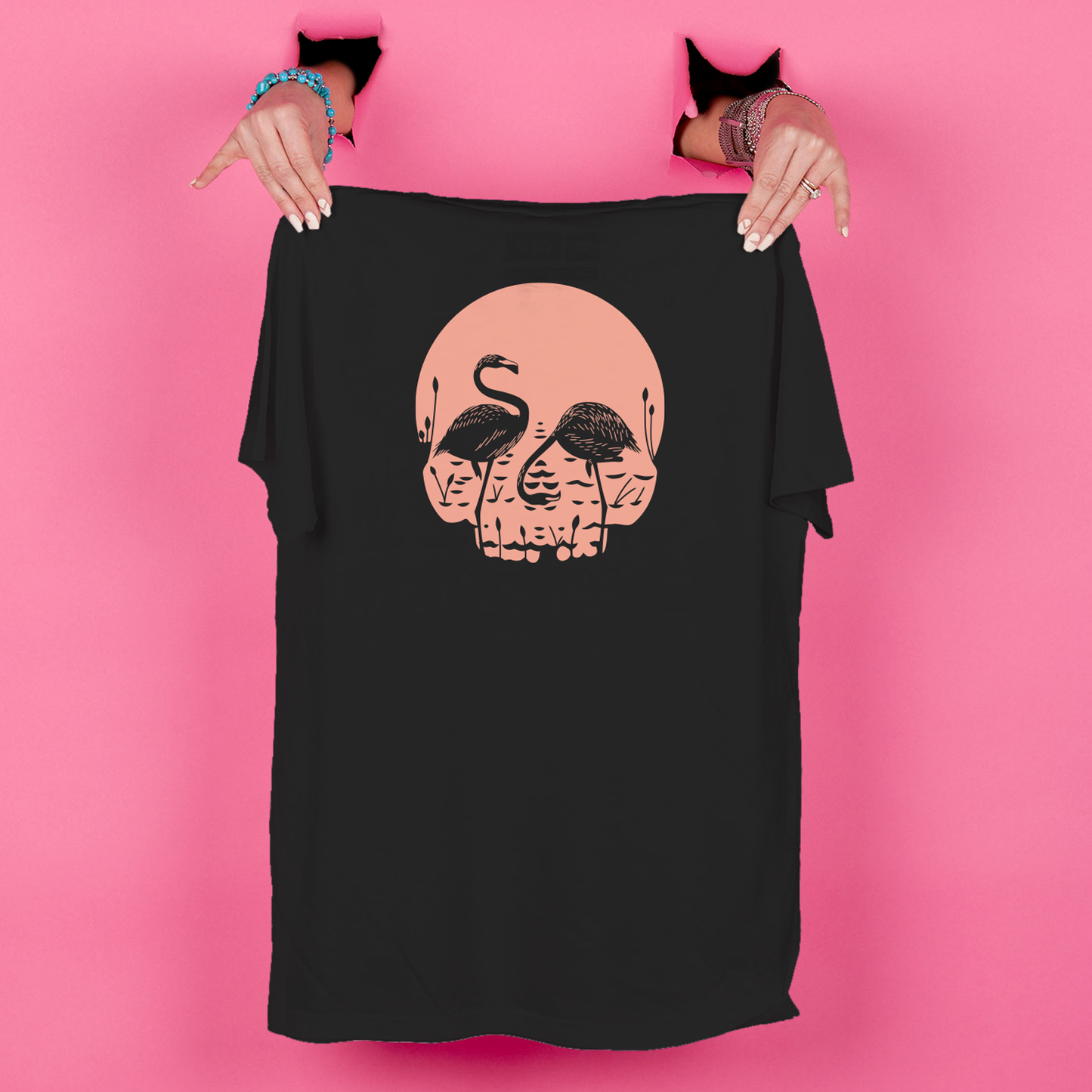 Flamingo Skull [100% Cotton]